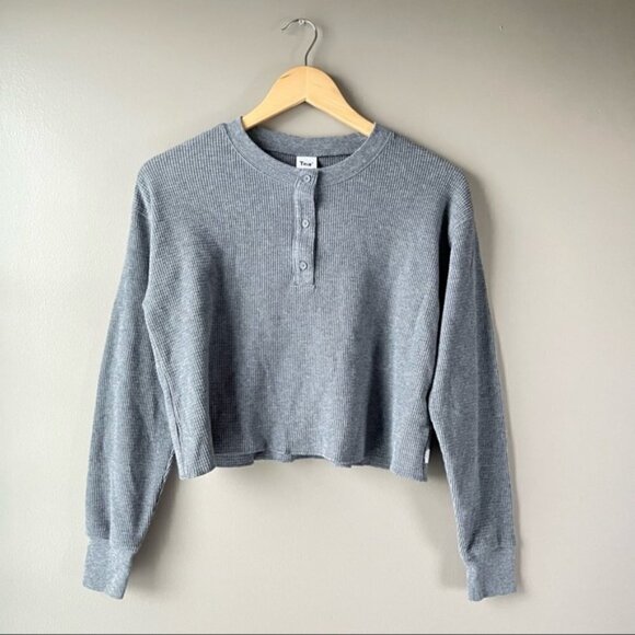 𝅺TNA | Alamo Henley Thermal Top Grey Xxs - Picture 5 of 10